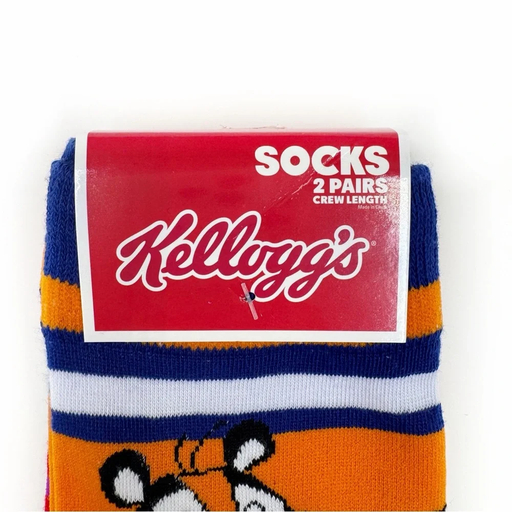 Kellogg’s Cereal Crew Socks Froot Loops Frosted Flakes Mens Womens Colorful Gift